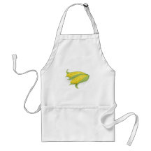 Tasty sweetcorn illustration aprons