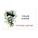 Tattoo Artist Business Cards Skull Pirate