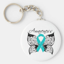 Tattoo Butterfly - Interstitial Cystitis Awareness Key Chains