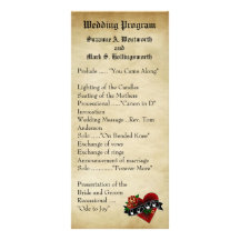 Tattoo Heart and Roses Customised Rack Card