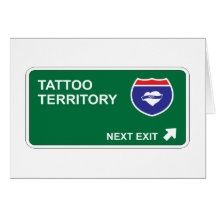 Tattoo Next Exit Greeting Cards