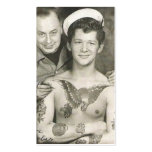 Tattooed Sailor Boy Business Card Templates