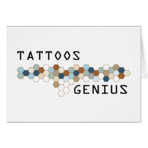 Tattoos Genius Greeting Card