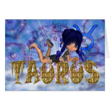 Taurus Birthday Card cute