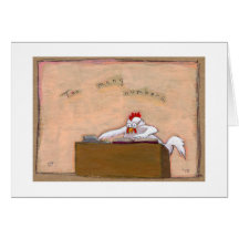 Tax Day - Accountant chicken numbers fun art Greeting Cards
