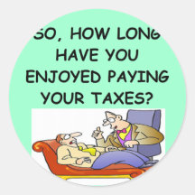 tax happy round sticker