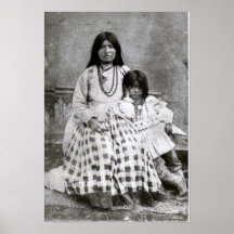 Taz-Ays-Slath, wife of Geronimo-oilpaint Poster
