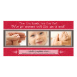 {TBA} Tiny Hands, Tiny Feet Birth Announcement Custom Photo Card