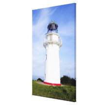 Te Araroa, New Zealand. A lighthouse gives Gallery Wrap Canvas