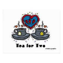 Tea for Two Postcard