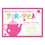 Tea Party Birthday Invitation for Girls and Dolly