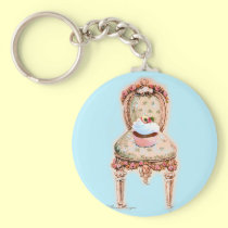 Tea Party Cupcake Design keychains