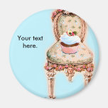 Tea Party Cupcake Design Magnet