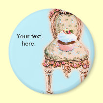 Tea Party Cupcake Design magnets
