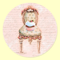 Tea Party Cupcake French Victorian Design stickers
