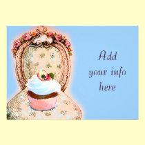 Tea Party Cupcake Victorian Invitation invitations