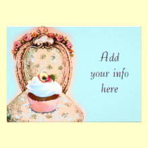 Tea Party Cupcake Victorian Invitation invitations