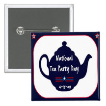 Tea Party Day Commerative Button