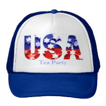 Tea Party USA Flag Cap Trucker Hats