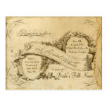 Tea Stained Vintage Wedding 1 - Bridal Shower Post Card