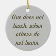 Teach & learn christmas tree ornament