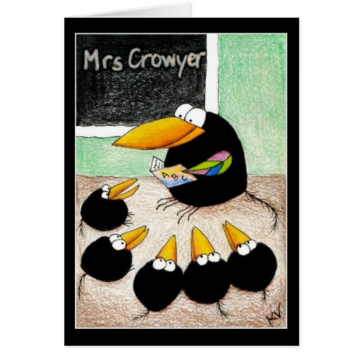 Teacher and students note card