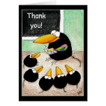Teacher and students thank you note card