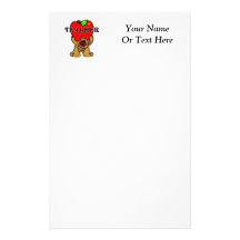 Teacher Apple Bear Stationery