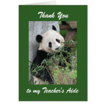 Teacher Appreciation Day Aide Greeting Card, Panda