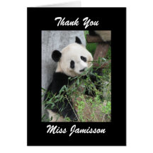 Teacher Appreciation Day Greeting Card, Panda