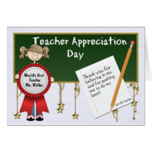 Teacher Appreciation Day Personalised Greeting Card
