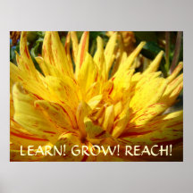 TEACHER ART Gifts Holiday Gifts Yellow Dahlia Poster