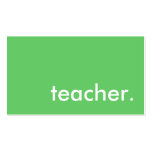teacher. (colour customisable) business card templates