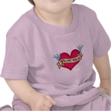 Teacher - Custom Heart Tattoo T-shirts & Gifts