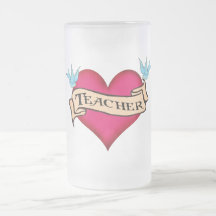 Teacher - Custom Heart Tattoo T-shirts & Gifts Coffee Mugs