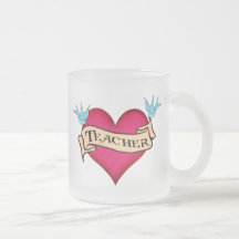 Teacher - Custom Heart Tattoo T-shirts & Gifts Mug
