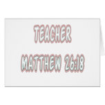 Teacher Matthew 26:18 Cards