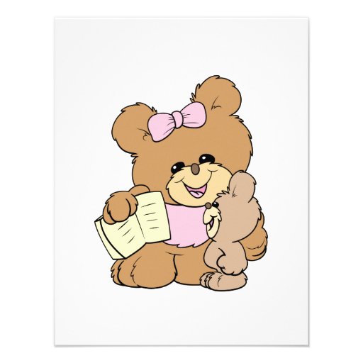 teacher teaching baby teddy bear design custom announcements