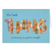 Teacher Thank You Card
