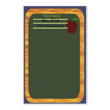 teacher's note stationery design