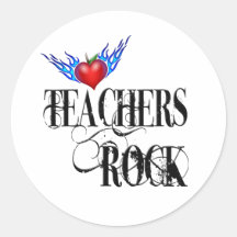 Teachers Rock Round Stickers