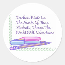 Teachers Write On The Hearts Of Their Students... Stickers
