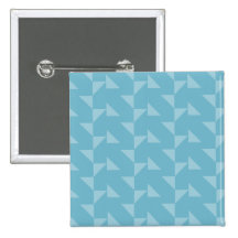 Teal Blue Geometric Abstract Pattern. Button