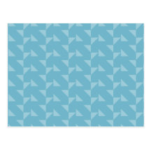 Teal Blue Geometric Abstract Pattern. Postcard