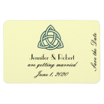 Teal Celtic Knot Save the Date Rectangular Magnet