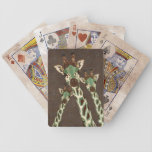 Teal & Copper Giraffes Damask Card Deck playing cards
