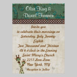 Teal & Copper Giraffes  Wedding Invitation invitations