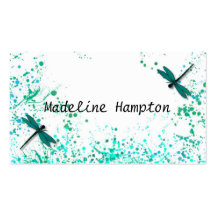 Teal Dragonflies Business Card