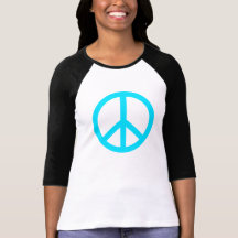 Teal peace sign t shirts