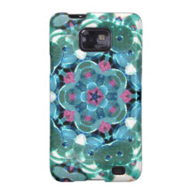 Teal Sequin Kaleidoscope Samsung Galaxy SII Cases